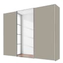 Schwebetürenschrank Typ D 280 x 240cm Braun/Sand Classic Silber