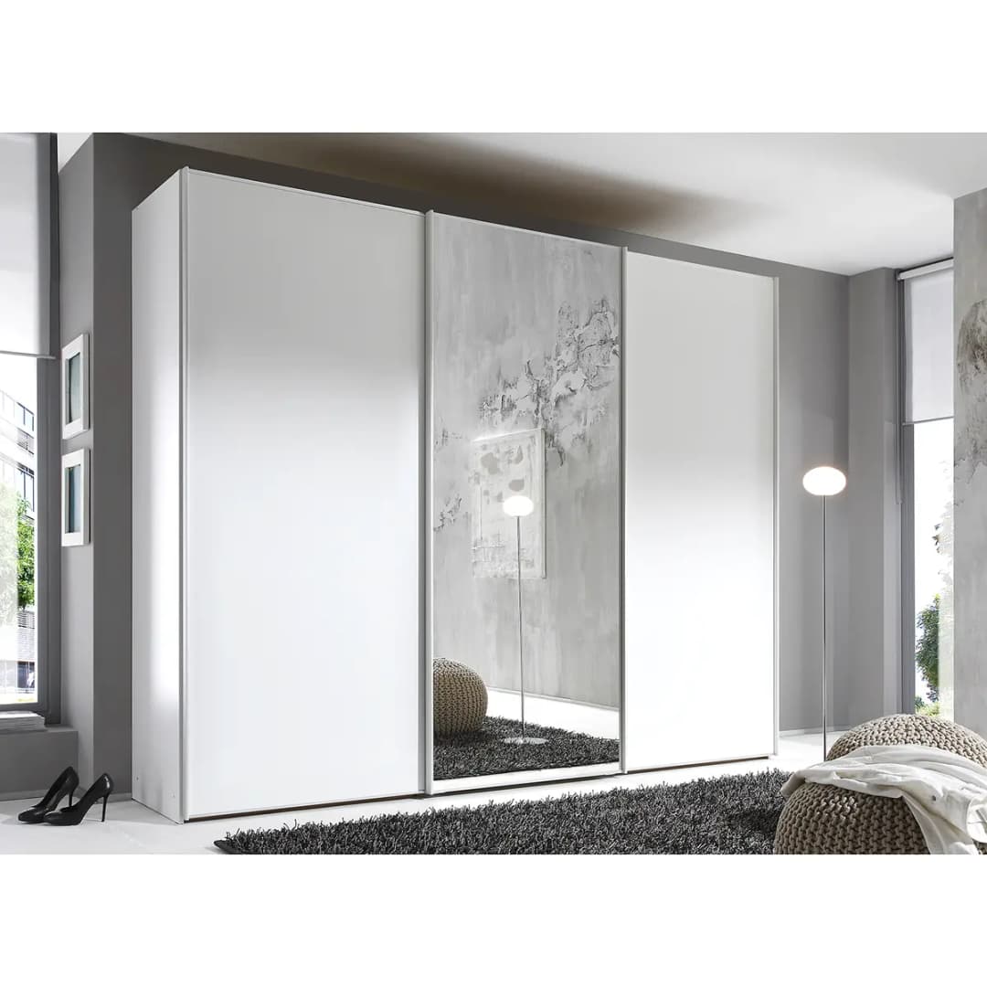 Schwebetürenschrank Typ D | Weiß