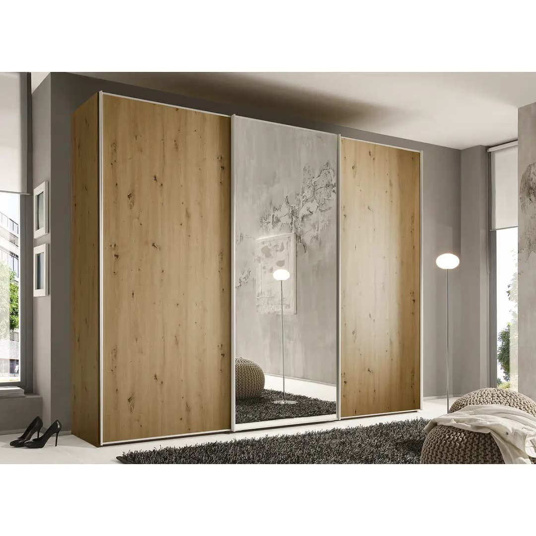 Schwebetürenschrank Typ D | Braun