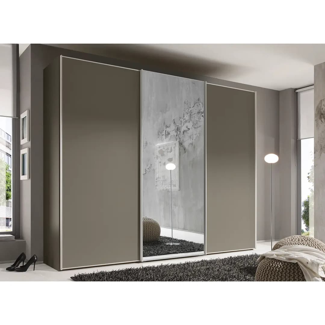 Schwebetürenschrank Typ D | Braun
