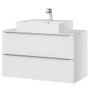 Waschtisch MYBA V 100cm Grau/Matt Weiß | Grau