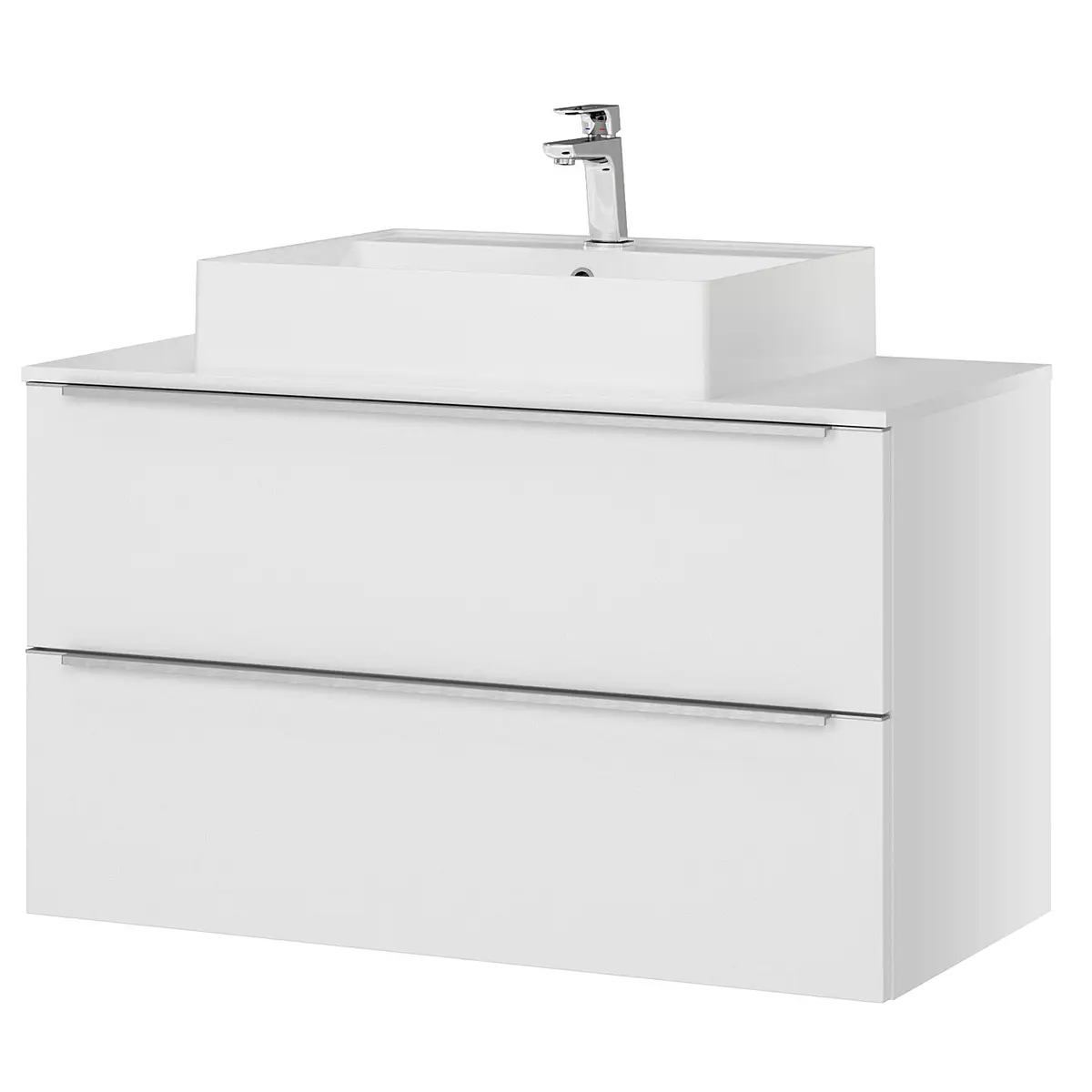 Waschtisch MYBA V 100cm Grau/Matt Weiß | Grau