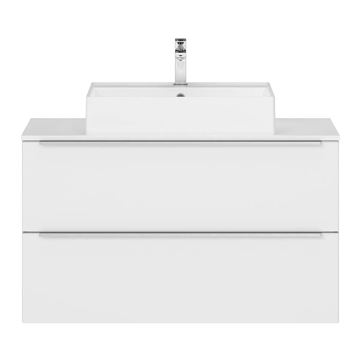 Waschtisch MYBA V 100cm Grau/Matt Weiß | Grau