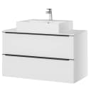 Waschtisch MYBA VI 100cm Grau/Matt Weiß | Grau