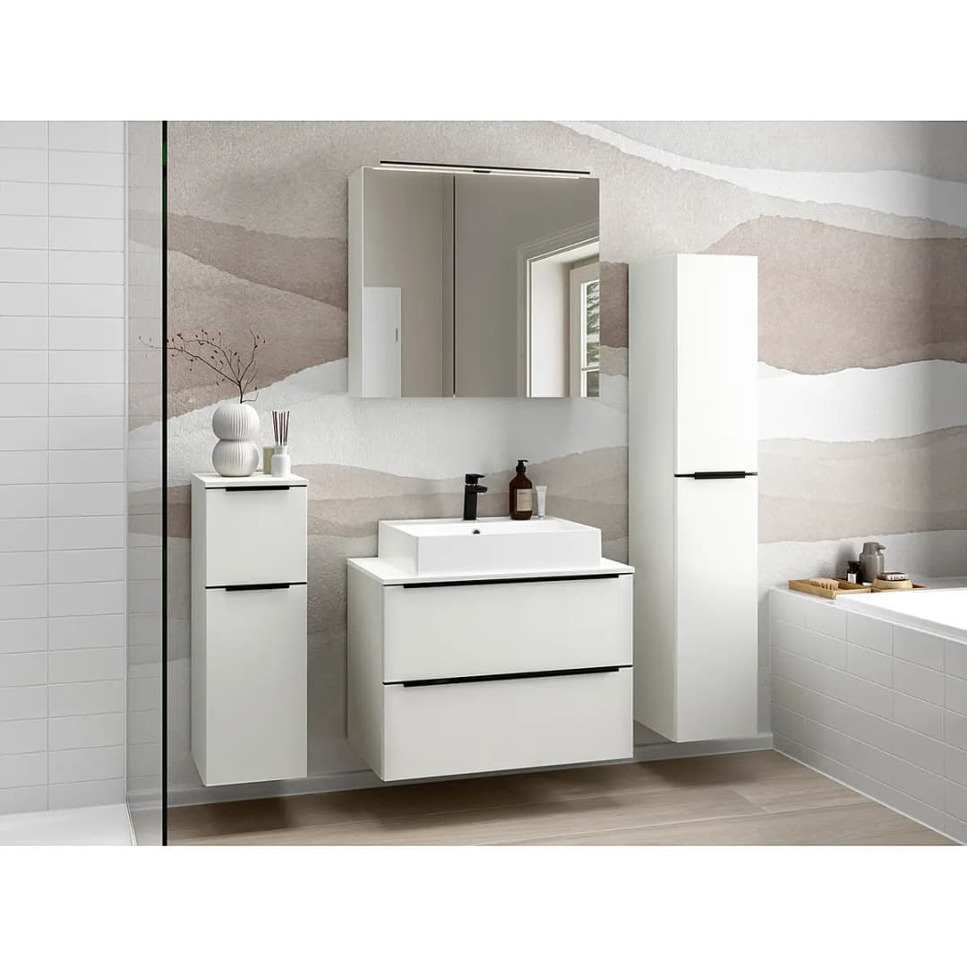 Badezimmerset MYBA XXV 4-teilig 140cm Weiß/Weiß | Weiß