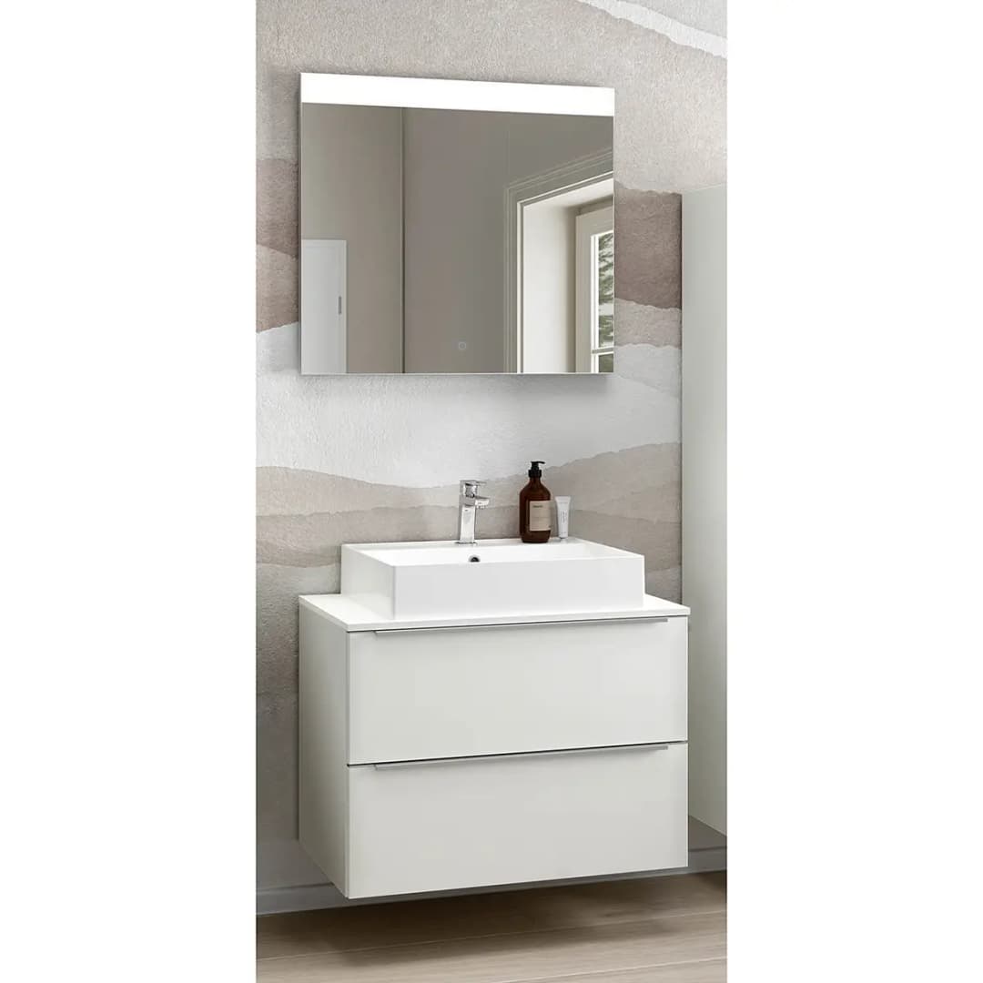Badezimmerset MYBA XVIII 2-teilig 80cm Weiß/Weiß | Weiß