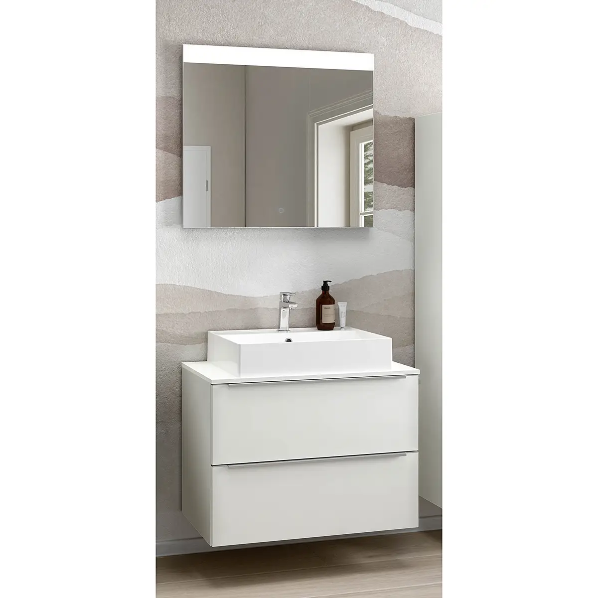 Badezimmerset MYBA XVIII 2-teilig 80cm Weiß/Weiß | Weiß
