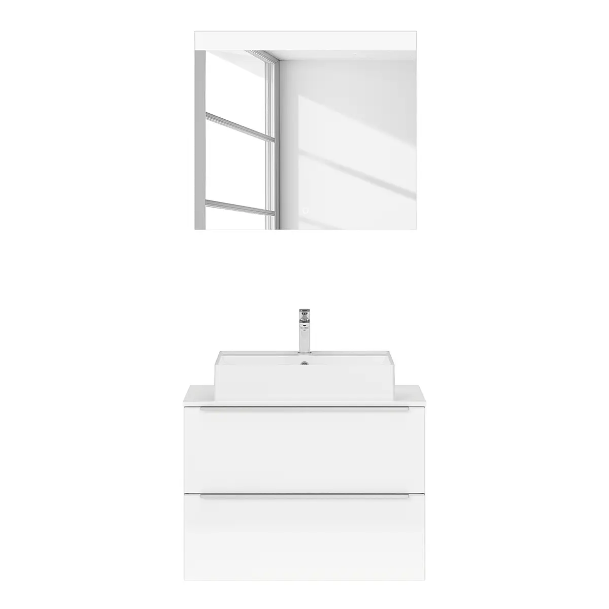 Badezimmerset MYBA XVIII 2-teilig 80cm Weiß/Weiß | Weiß