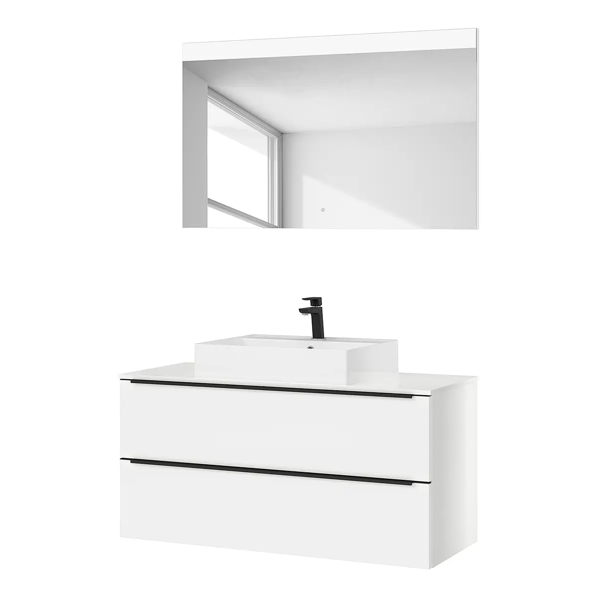 Badezimmerset MYBA XIX 2-teilig 120cm Weiß/Weiß | Weiß