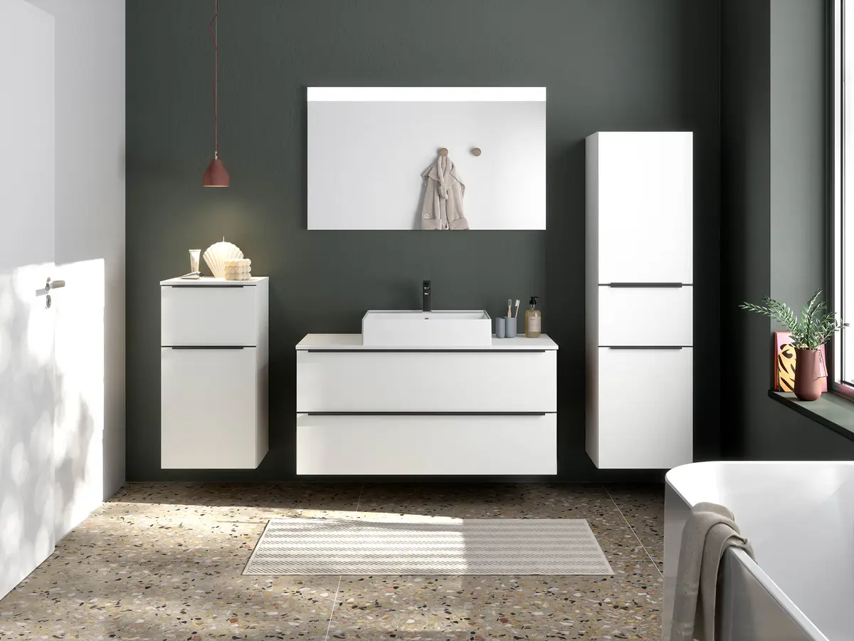 Badezimmerset MYBA XIX 2-teilig 120cm Weiß/Weiß | Weiß