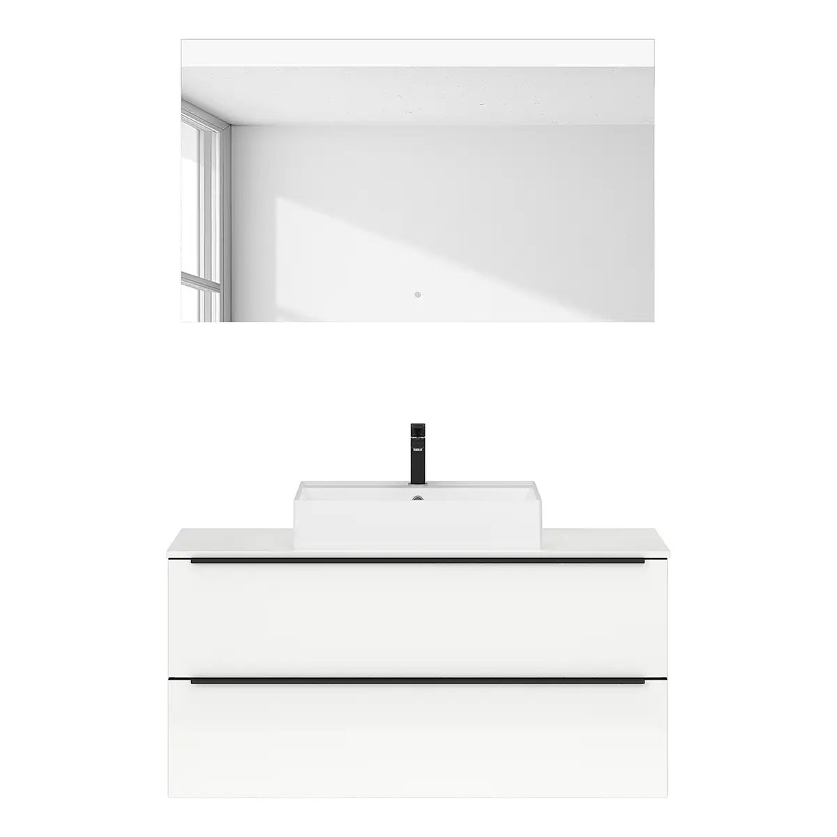 Badezimmerset MYBA XIX 2-teilig 120cm Weiß/Weiß | Weiß