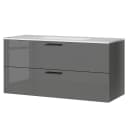 Waschtisch MYBA IV 120cm Weiß/Hochglanz Grau | Weiß