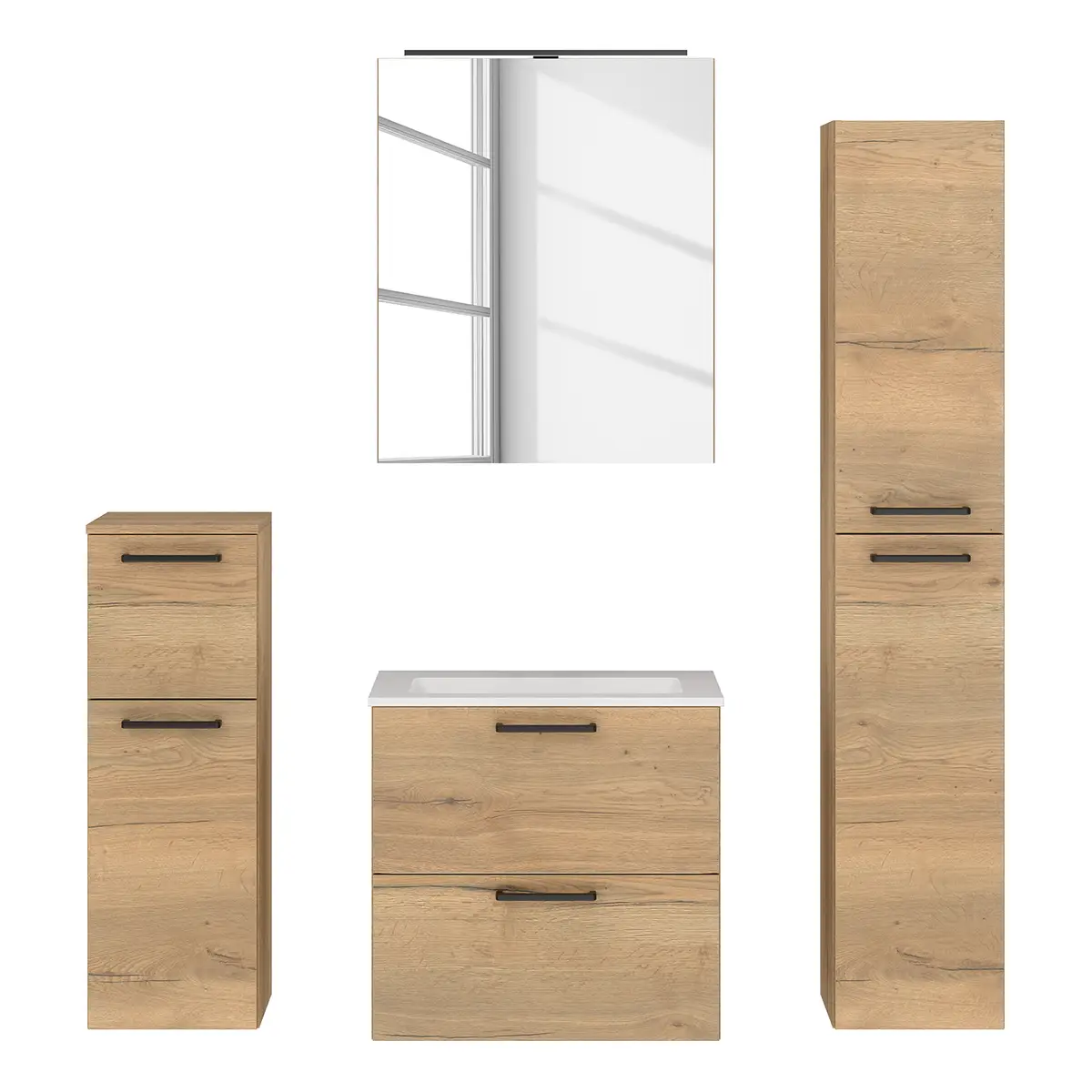Badezimmerset MYBA XVII 4-teilig 120cm | Braun