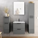 Badezimmerset MYBA XV 4-teilig 120cm Grau/Hochglanz Grau | Grau