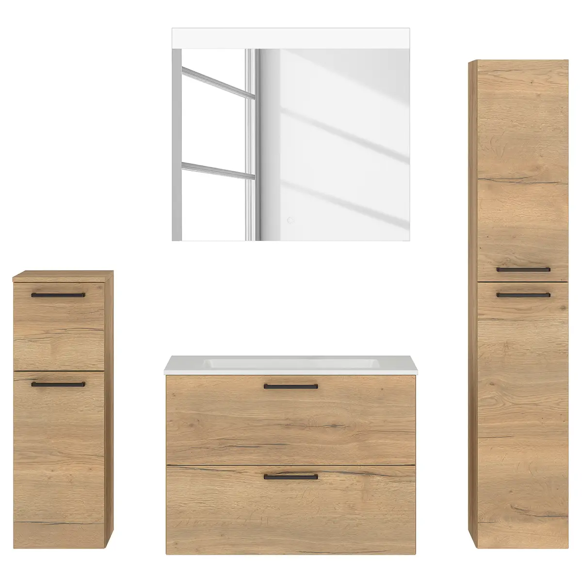 Badezimmerset MYBA XV 4-teilig | Braun