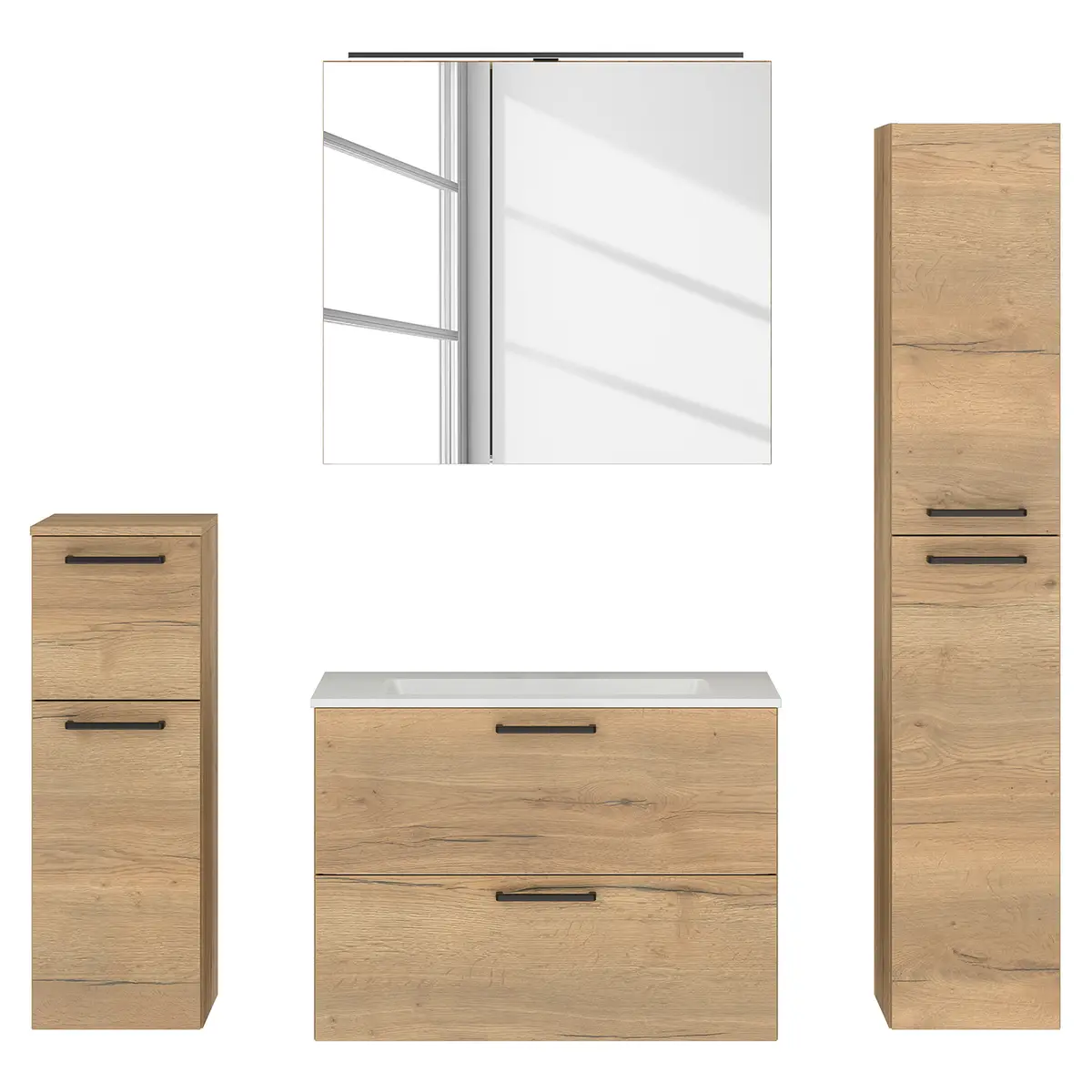 Badezimmerset MYBA XVII 4-teilig 140cm | Braun
