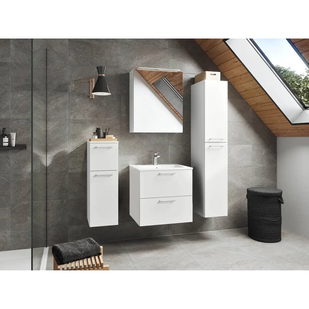 Badezimmerset MYBA IX 2-teilig 60cm Weiß/Weiß | Weiß