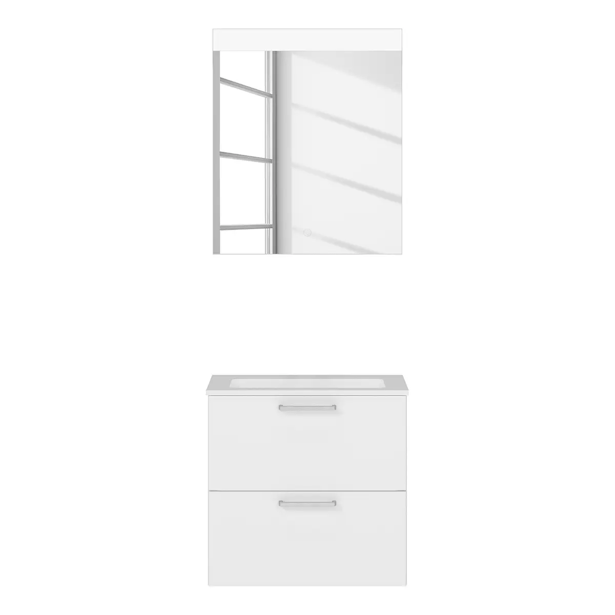 Badezimmerset MYBA IX 2-teilig 60cm Weiß/Weiß | Weiß