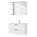 Badezimmerset MYBA XIII 2-teilig 100cm Weiß/Weiß | Weiß
