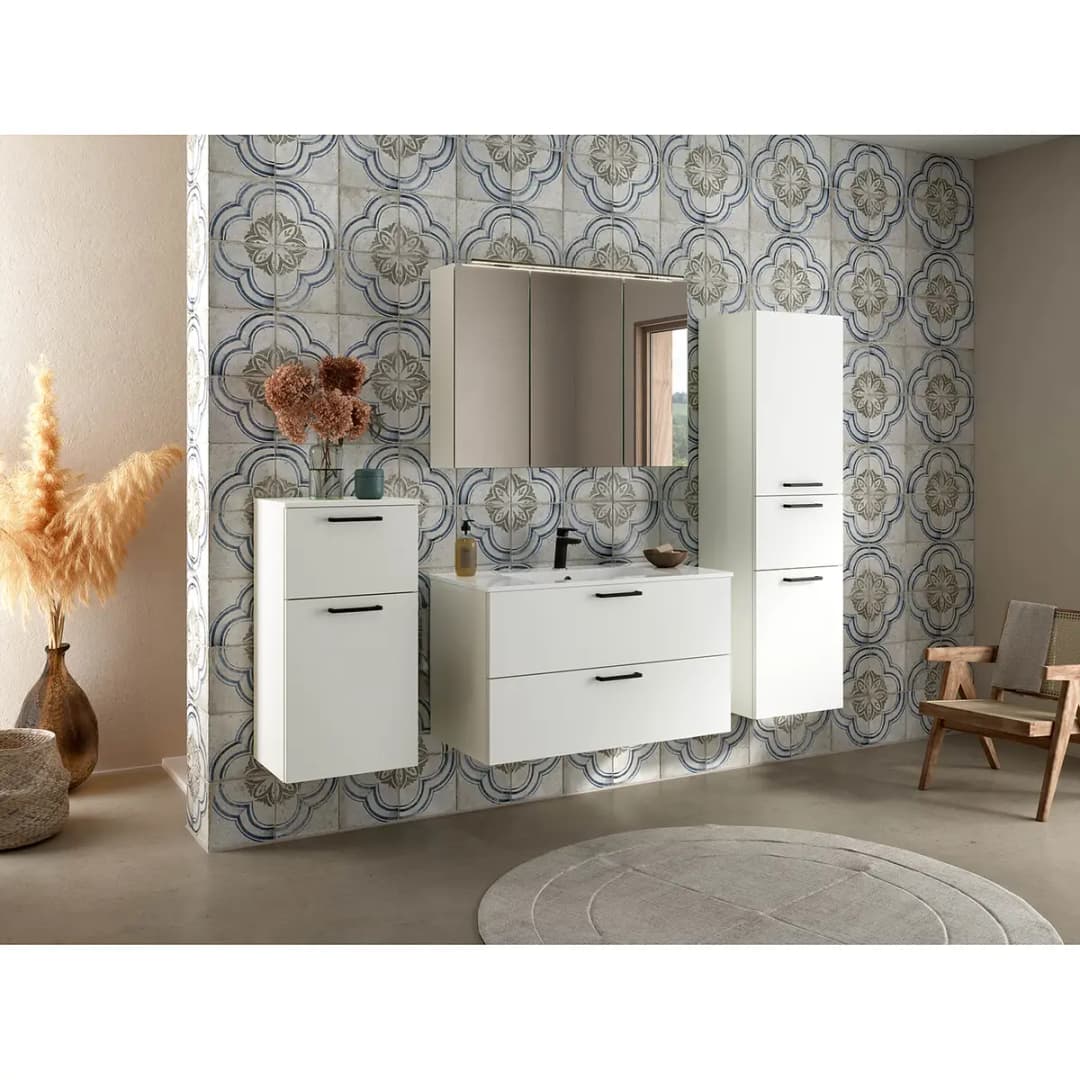 Badezimmerset MYBA XIII 2-teilig 100cm Weiß/Weiß | Weiß