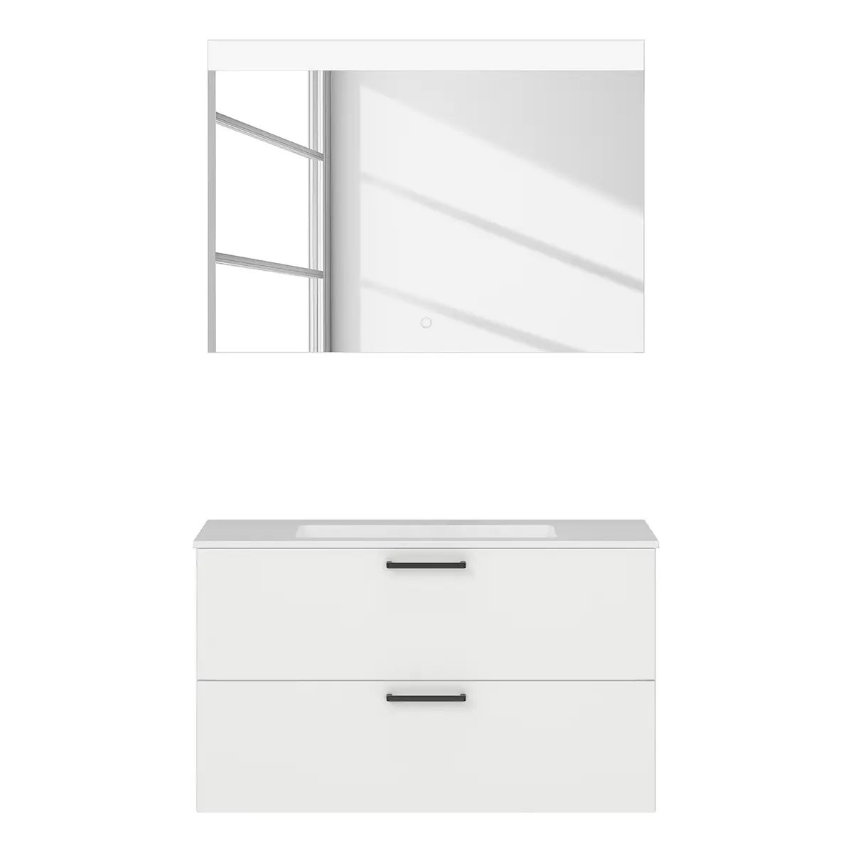 Badezimmerset MYBA XI 2-teilig 100cm | Weiß