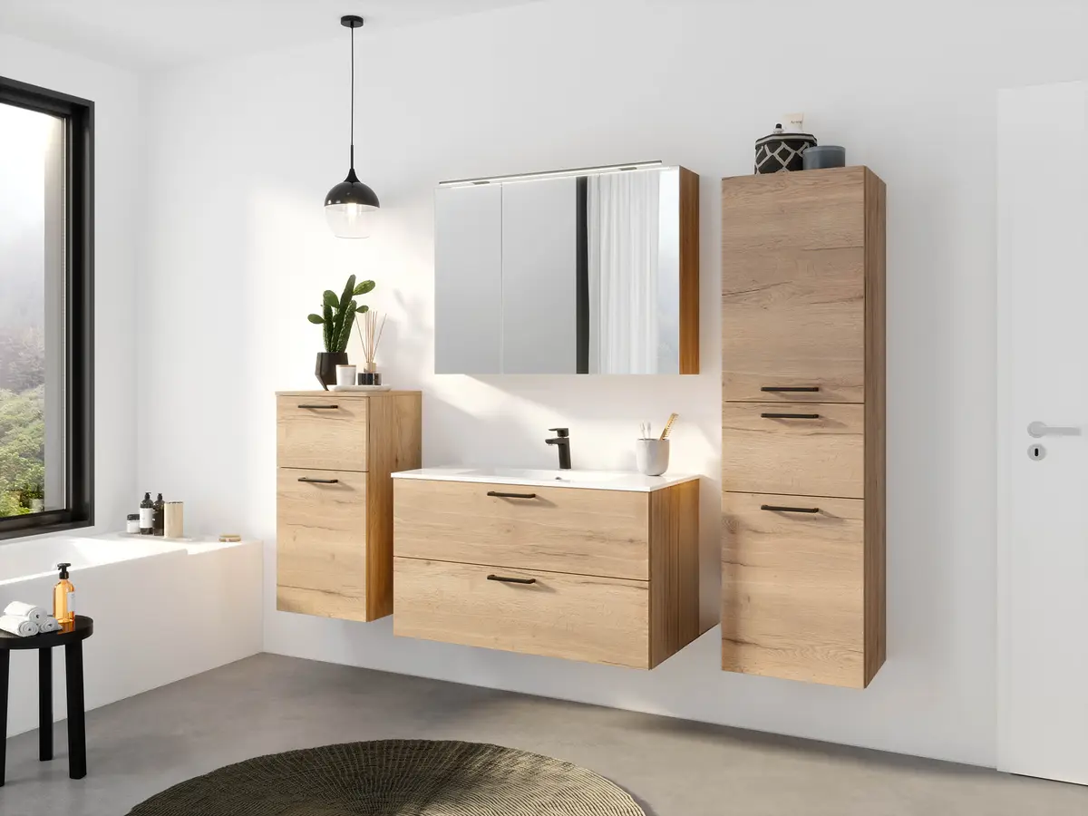 Badezimmerset MYBA XIII 2-teilig 100cm | Braun