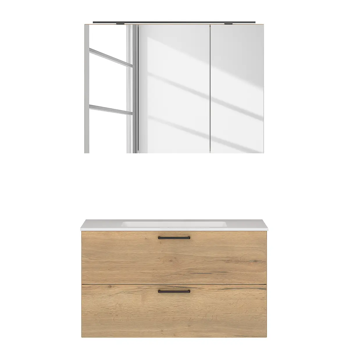 Badezimmerset MYBA XIII 2-teilig 100cm | Braun