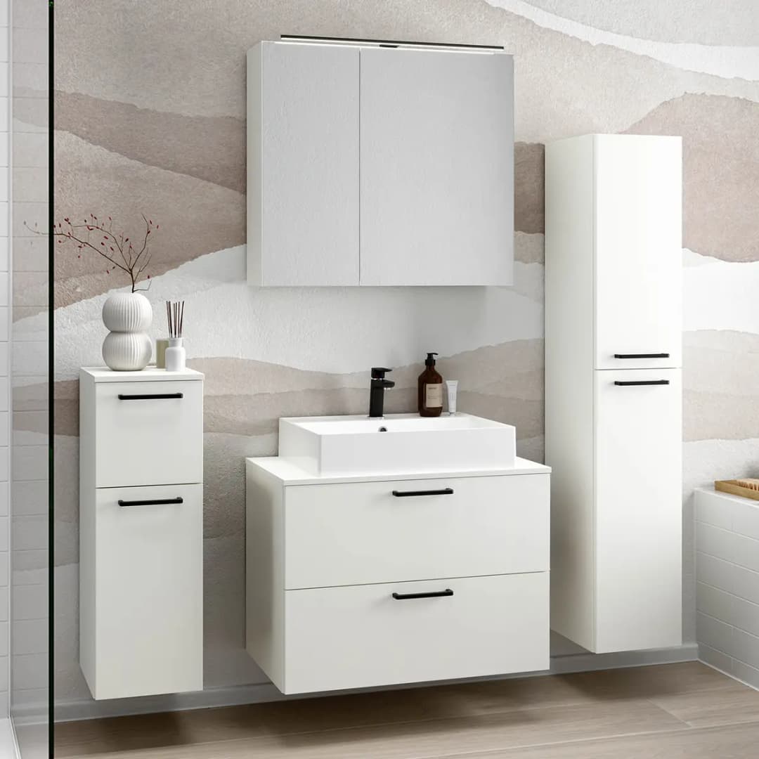 Badezimmerset MYBA XXXIII 4-teilig 140cm Weiß/Weiß | Weiß