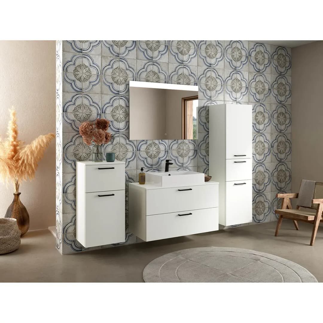 Badezimmerset MYBA XXXI 4-teilig 190cm Weiß/Weiß | Weiß