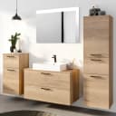 Badezimmerset MYBA XXXI 4-teilig 190cm Braun/Eiche Dekor | Braun