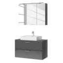 Badezimmerset MYBA XXVIII 2-teilig 100cm Grau/Hochglanz Grau | Grau