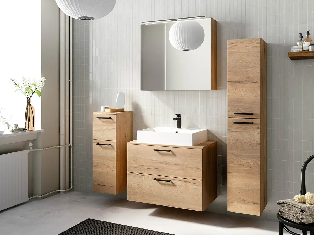 Badezimmerset MYBA XXIV 2-teilig 80cm | Braun