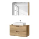 Badezimmerset MYBA XXIV 2-teilig 100cm Braun/Eiche Dekor | Braun