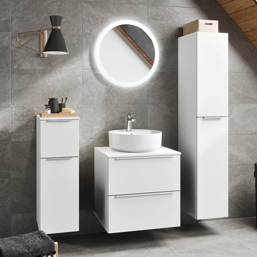 Badezimmerset MYBA LII 4-teilig 120cm Weiß/Weiß | Weiß