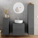 Badezimmerset MYBA LII 4-teilig 120cm Grau/Hochglanz Grau | Grau