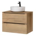Waschtisch MYBA X 80cm Weiß/Eiche Dekor | Weiß