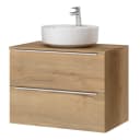Waschtisch MYBA IX 80cm Weiß/Eiche Dekor | Holztöne