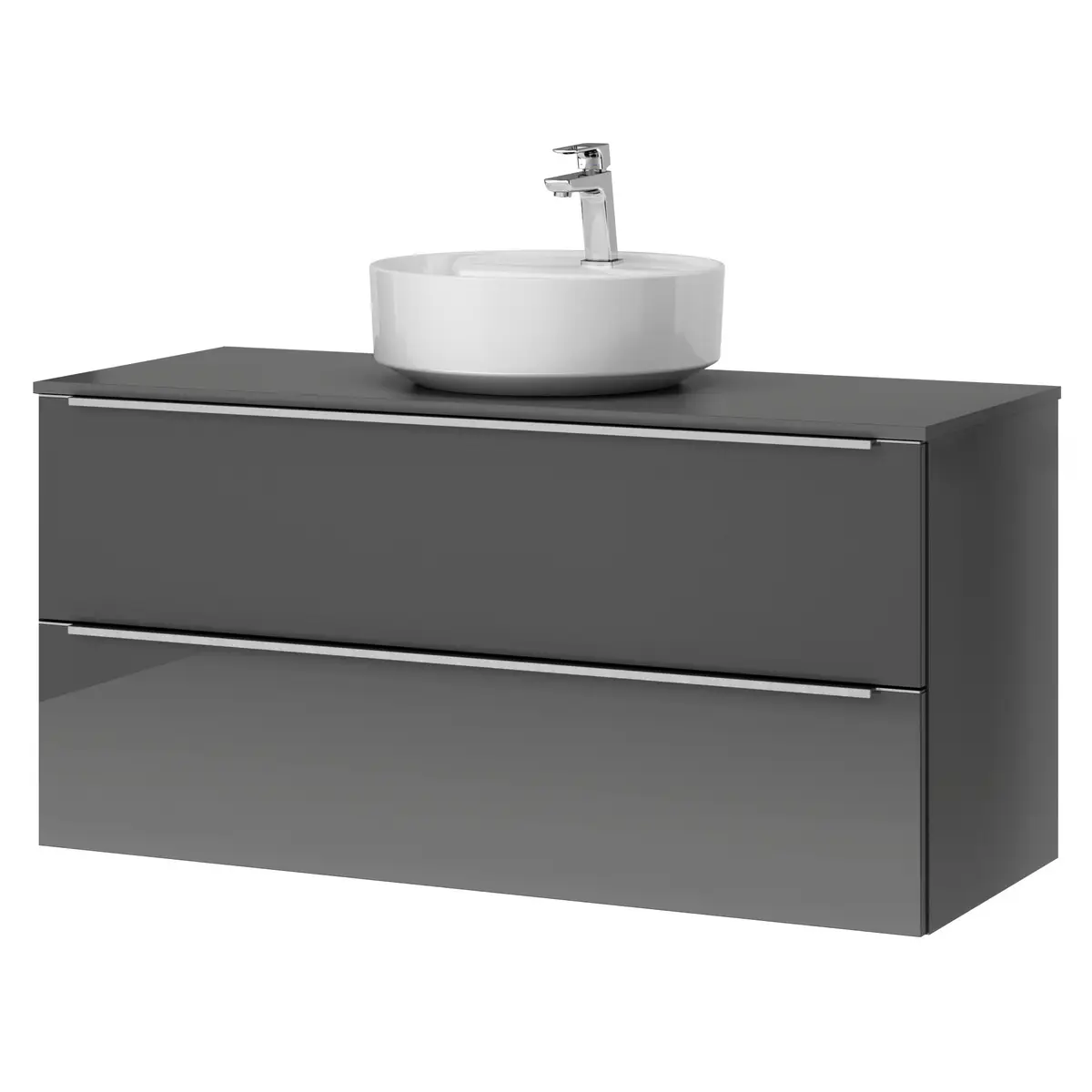 Waschtisch MYBA IX 120cm Grau/Hochglanz Grau | Grau