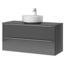 Waschtisch MYBA IX 120cm Grau/Hochglanz Grau | Grau