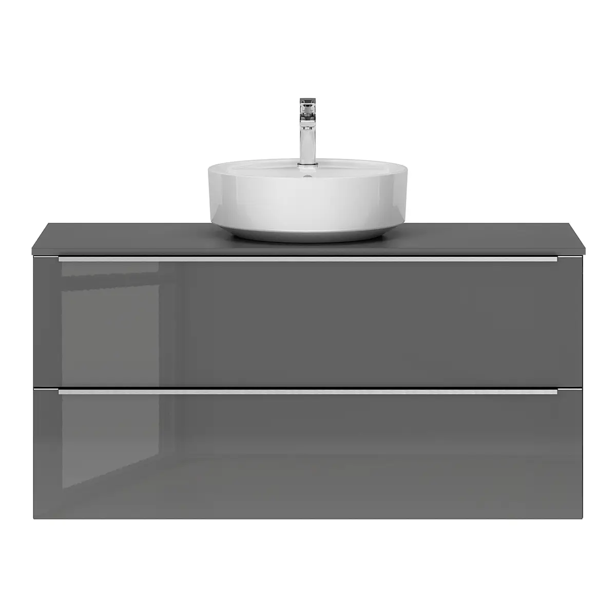 Waschtisch MYBA IX 120cm Grau/Hochglanz Grau | Grau