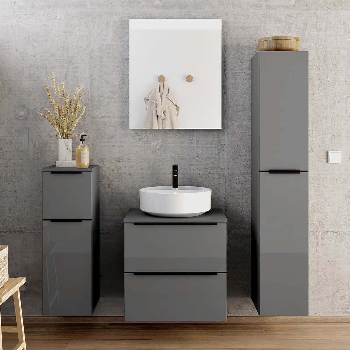 Badezimmerset MYBA XXXIX | Grau