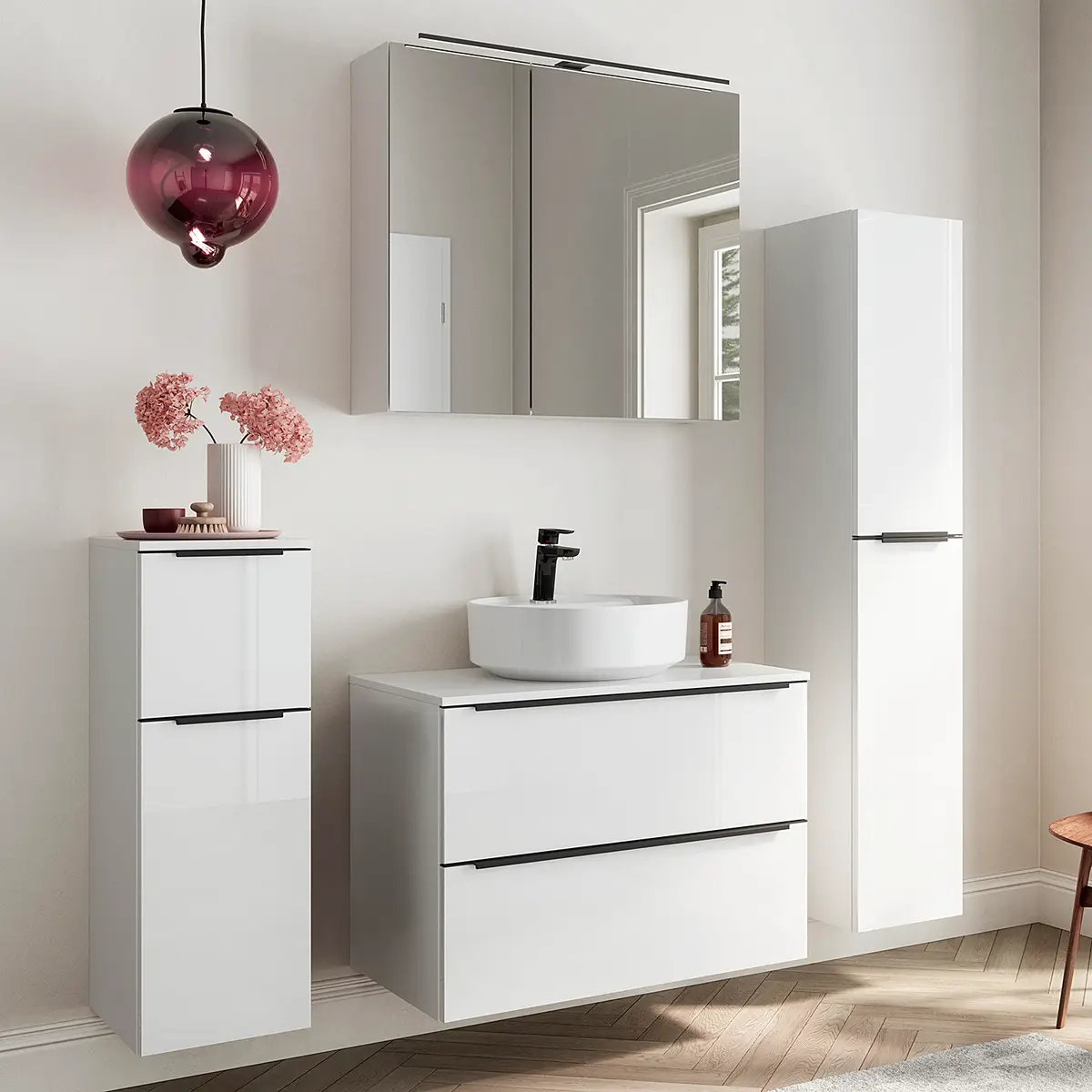 Badezimmerset MYBA XLI 4-teilig | Weiß