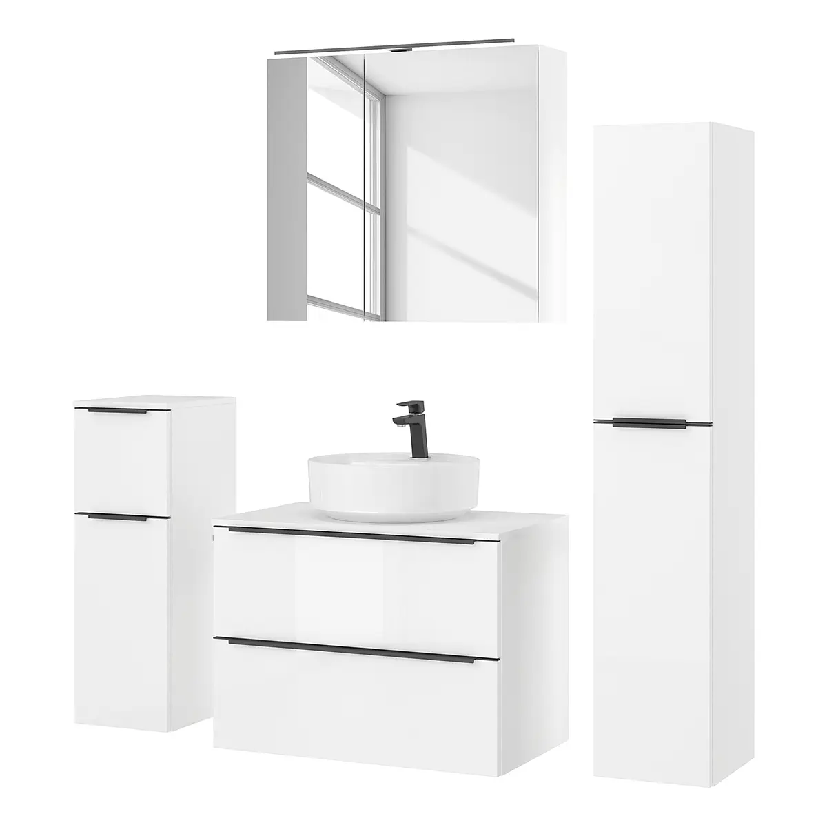 Badezimmerset MYBA XLI 4-teilig | Weiß
