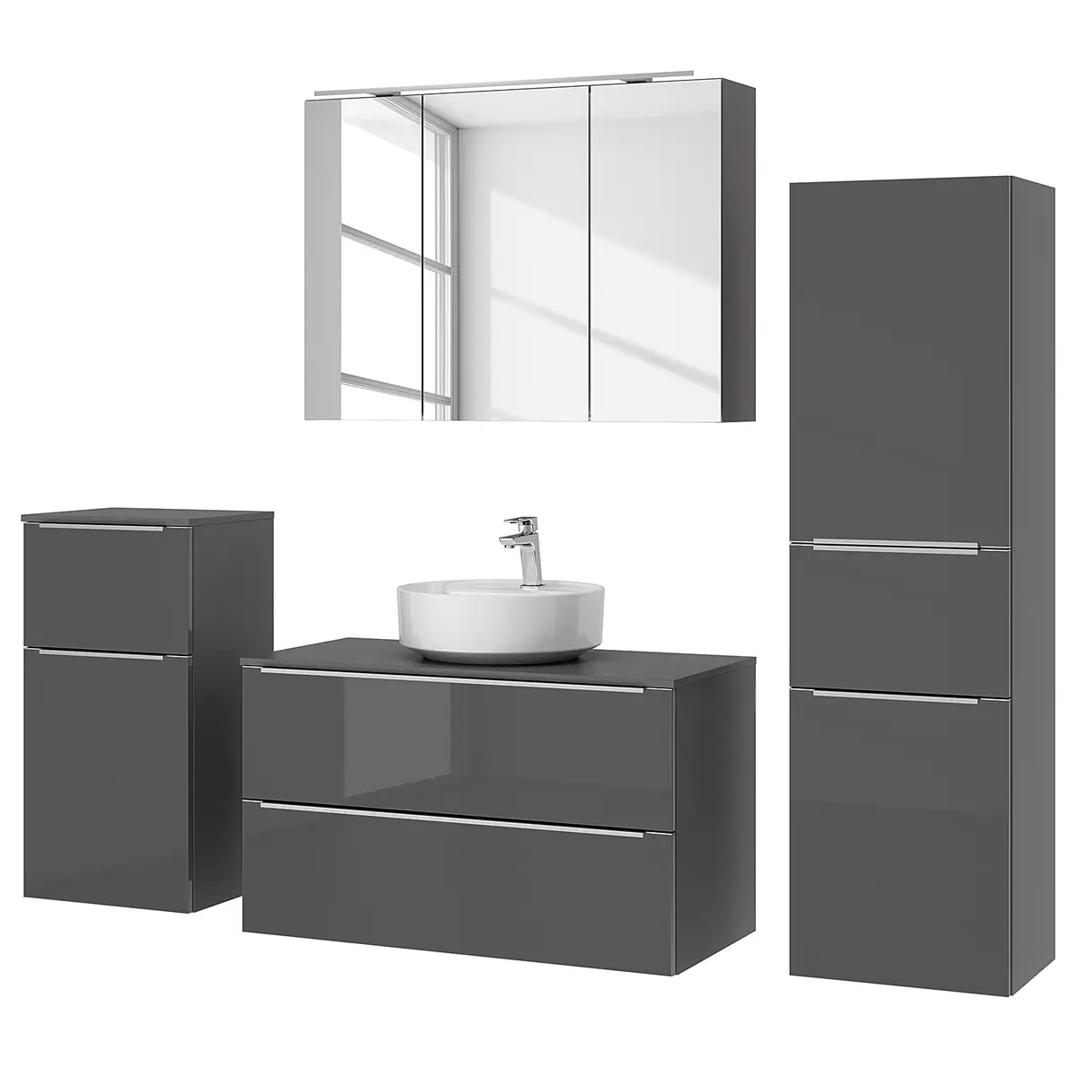 Badezimmerset MYBA XL | Grau