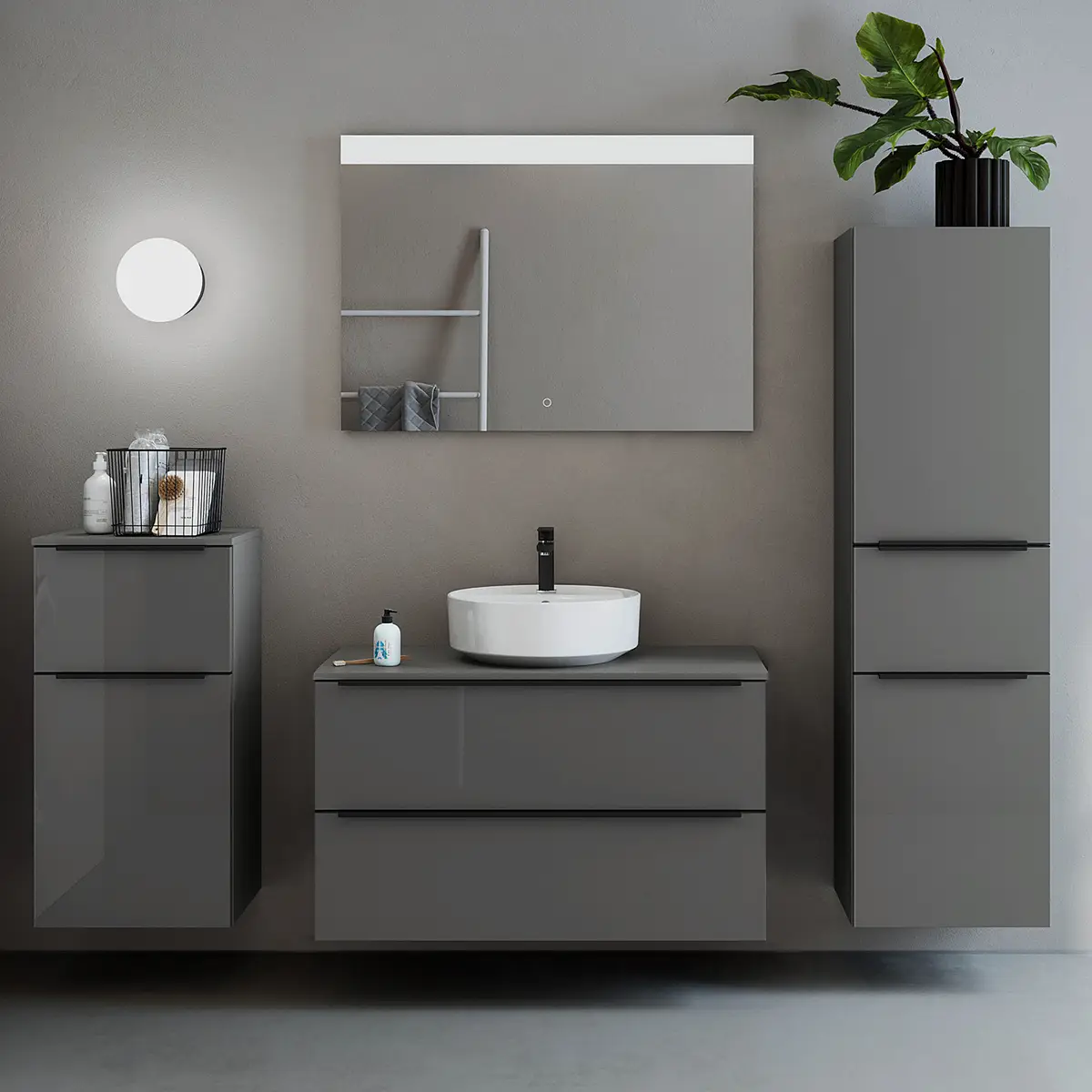 Badezimmerset MYBA XXXIX | Grau