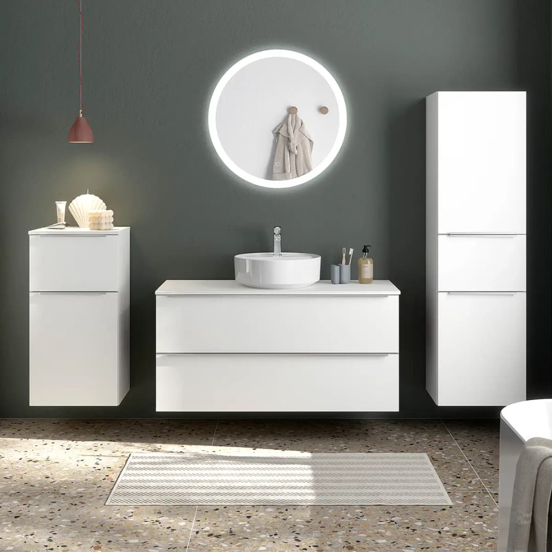 Badezimmerset MYBA LII 4-teilig 210cm Weiß/Weiß | Weiß