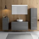 Badezimmerset MYBA XXXVIII 4-teilig 210cm Grau/Hochglanz Grau | Grau