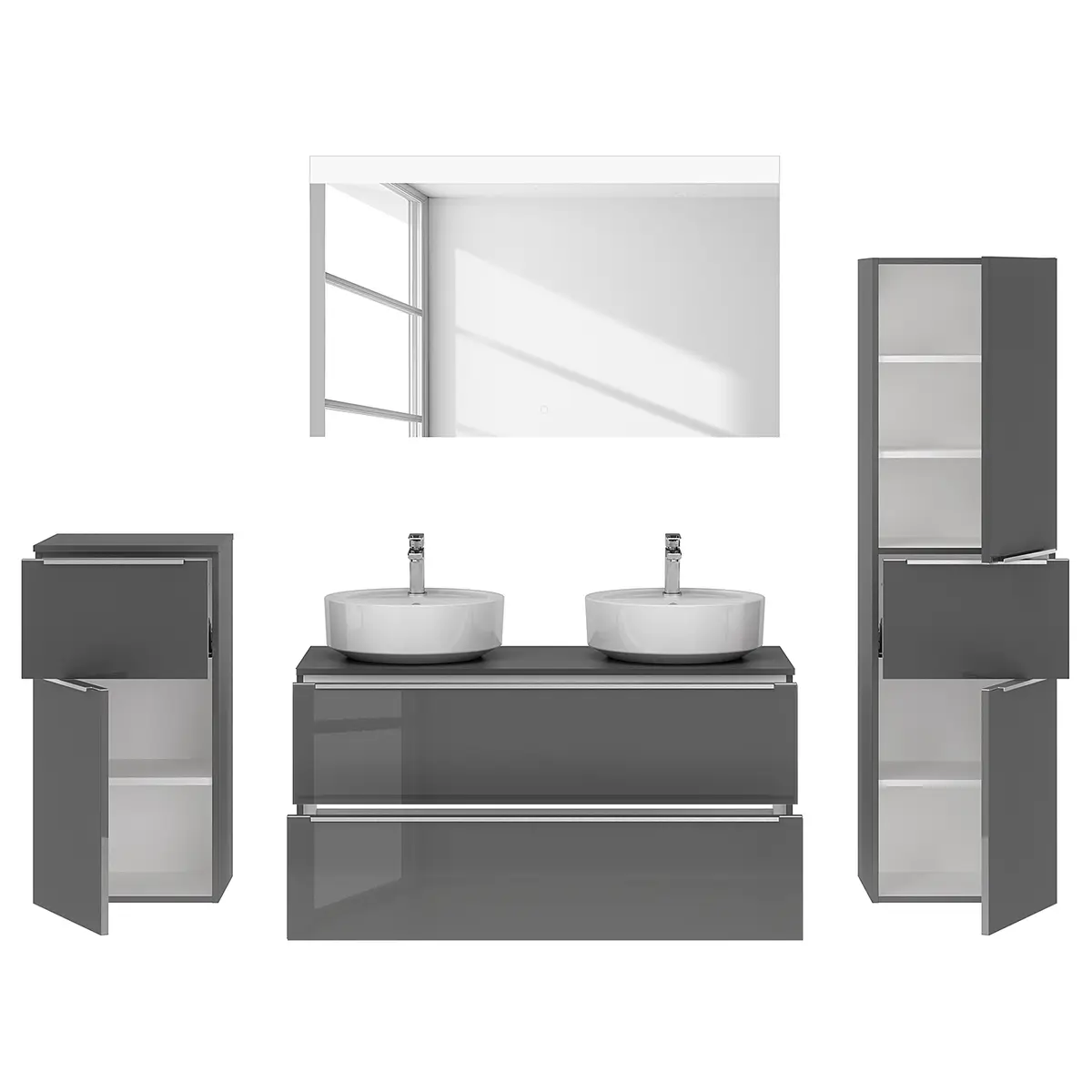 Badezimmerset MYBA XLVI | Grau