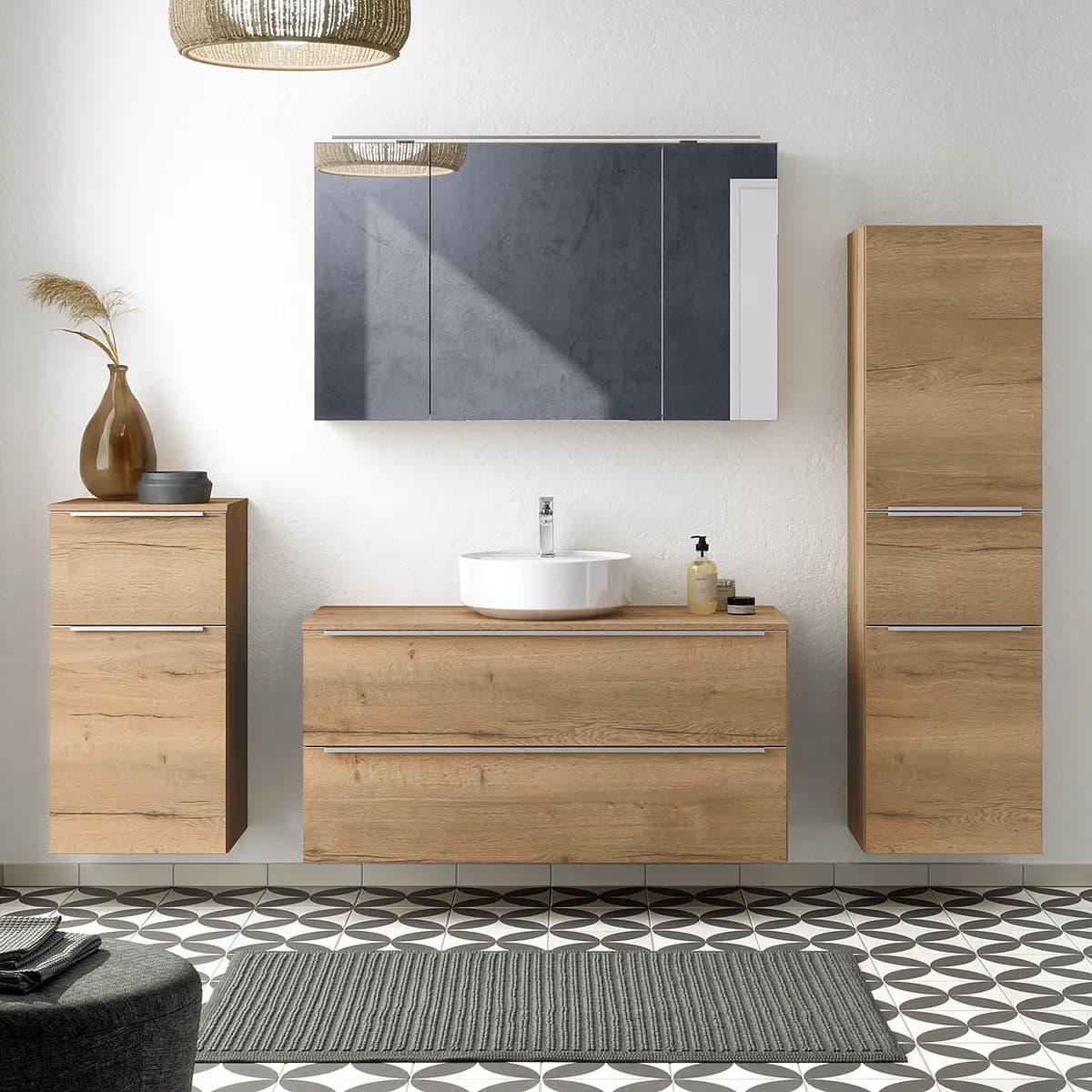 Badezimmerset MYBA XL 4-teilig | Braun