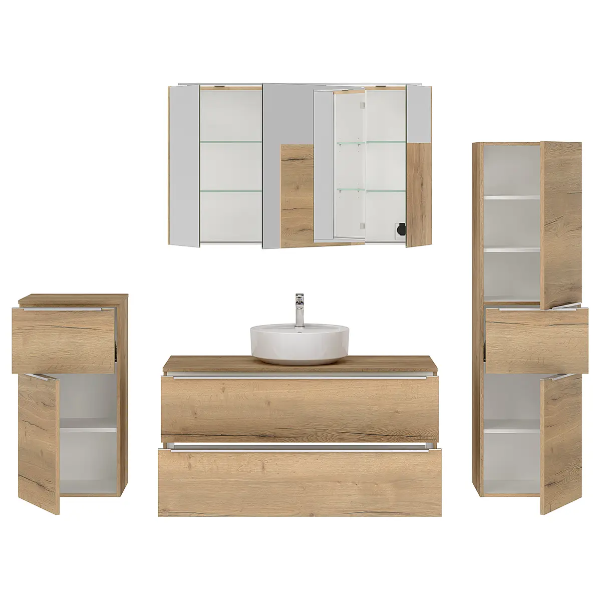 Badezimmerset MYBA XL 4-teilig | Braun